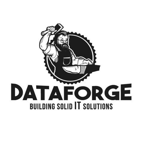 Create a captivating vintage forge logo for an IT company (Dataforge ...