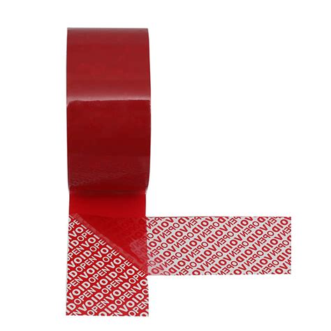 Red Recyclable Void Open Carton Sealing Tamper Evident Self Adhesive