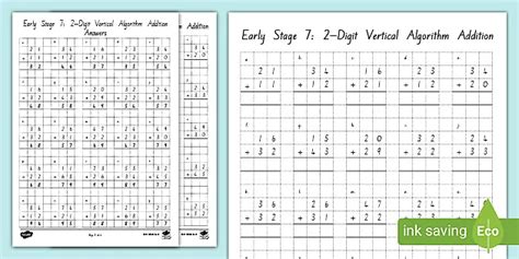 2 Digit Addition On Squared Paper Worksheet Teacher Made Worksheets