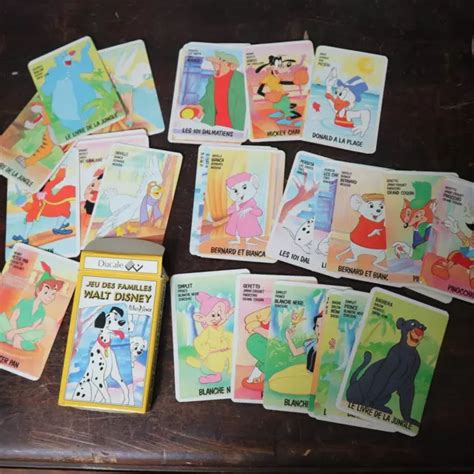 ANCIEN JEU DE FAMILLES Cartes WALT DISNEY 32 Cartes Complet DUCALE 1987