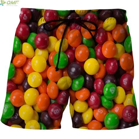 Colorful Jelly Beans 3d Print Male Boardshorts Brand Streetwear Mens