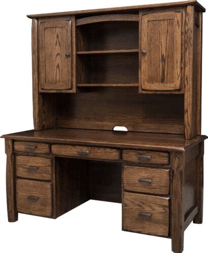 Kumberlin Executive Desk With Hutch Amish Desk Amish Hutch