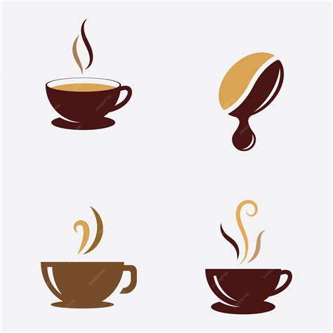 Premium Vector Coffee Cup Logo Coffee Shop Vector Icon Design