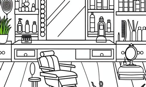 Coloriage d un coiffeur moderne à Télécharger ou à Imprimer gratuitement