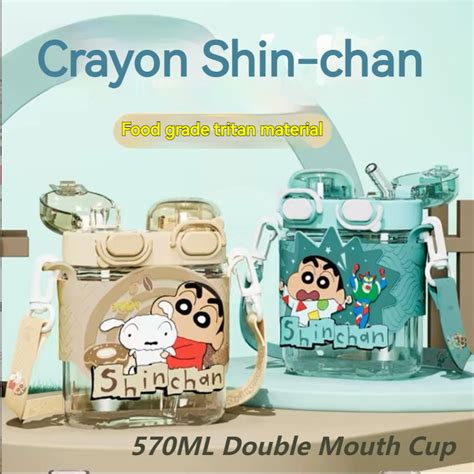 Crayon Shin Chan Double Mouth Cup Ml Cute Cartoon Water Bottle