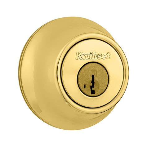 Kwikset 660 Smartkey Polished Brass Single Cylinder Deadbolt At