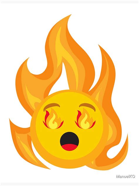 "Emoji, flames, new, happy, burn" Sticker for Sale by ManuelK0 | Redbubble