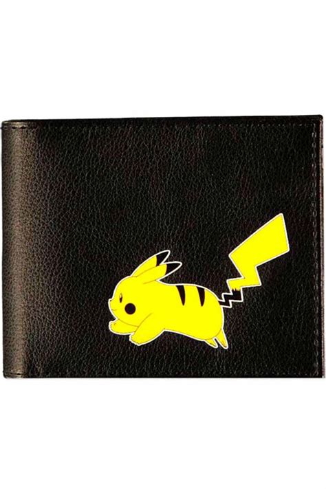 Svart plånbok med springande Pikachu Pocket Monster