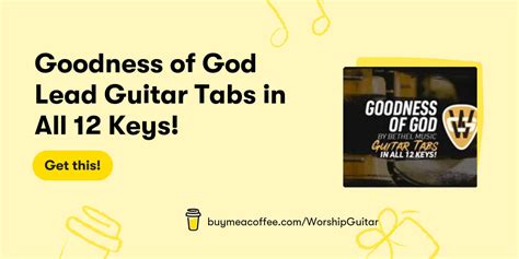 Goodness Of God Lead Guitar Tabs In All 12 Keys Buymeacoffee