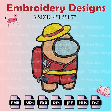 Among us Embroidery Designs, Among us One Piece Embroidery F | Inspire