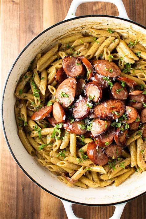 Kielbasa With Creamy Mustard Pasta Girl Gone Gourmet