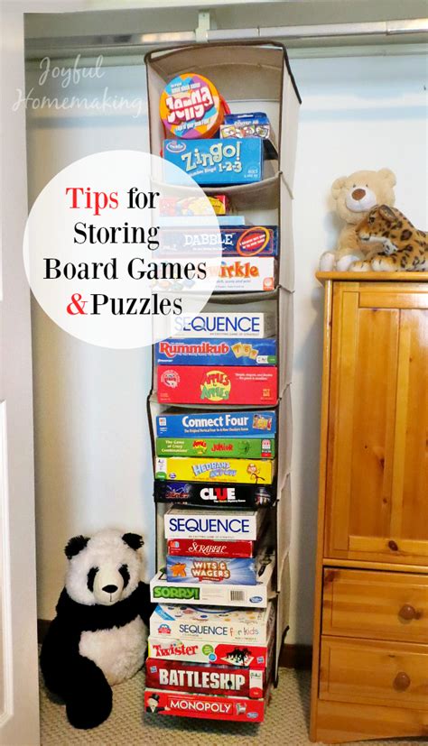 Tips for Storing Board Games and Puzzles | Joyful Homemaking