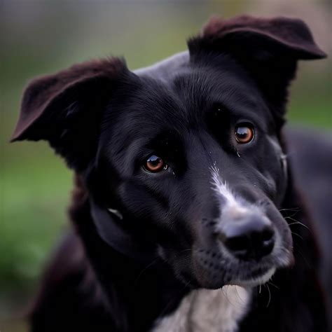 Un Perro Negro Con Pelaje Blanco Foto Premium