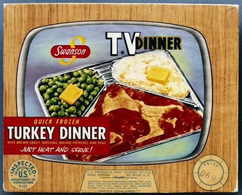 Swanson's turkey TV dinner | Tv dinner, Swanson tv dinner, Frozen turkey