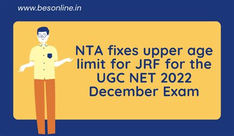 Nta Fixes Upper Age Limit For Jrf For The Ugc Net December Exam