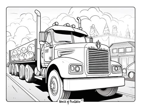 Truck Coloring Pages For Kids & Adults - World of Printables