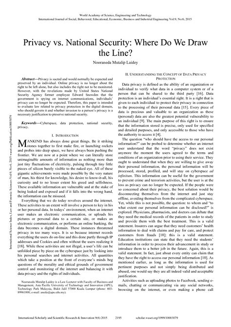 SOLUTION: Privacy vs national security where do we draw the line