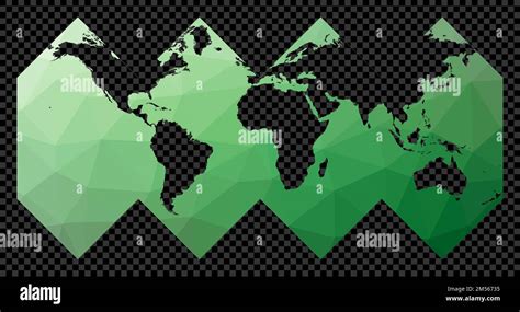 World Map Healpix Projection Polygonal Map Of The World On