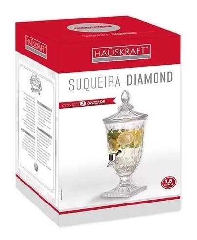 Suqueira Diamond De Vidro 1 8 Litros Hauskraft Parcelamento Sem Juros