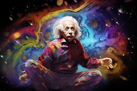 Premium Ai Image Einstein With Science Cosmic