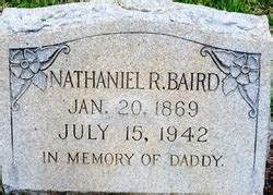 Nathaniel Reid Baird M Morial Find A Grave