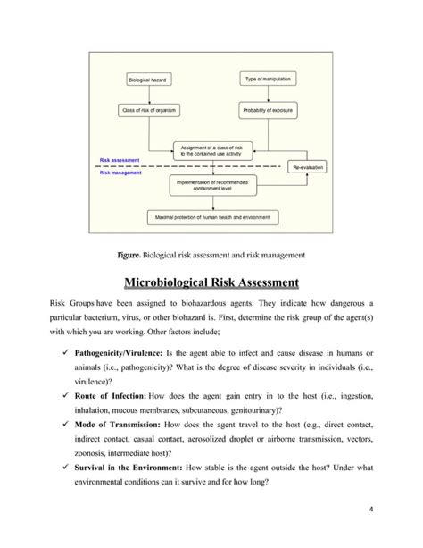 Biosafety Risk Assessments