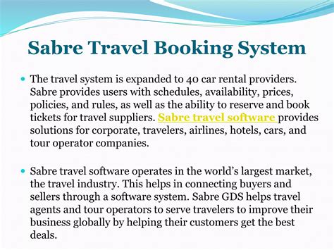 Sabre Reservation System Training 1