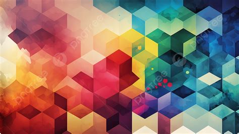 Colorful Geometric Shapes Multicolor Collage Background Geometric