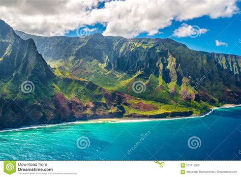 Na Pali Coast On Kauai Island On Hawaii Stock Photo Image Of Resort