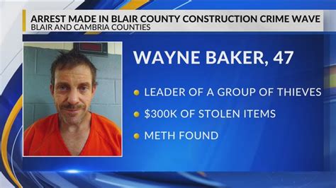 Arrest Made In Blair County Construction Crime Wave Youtube