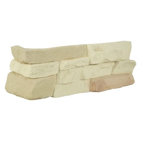 Peninsula Cream Corner Stacked Stone Tile Terrado Manufactured Stone