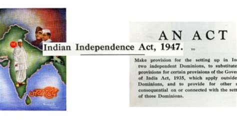 Silent features of Indian Independence Act 1947