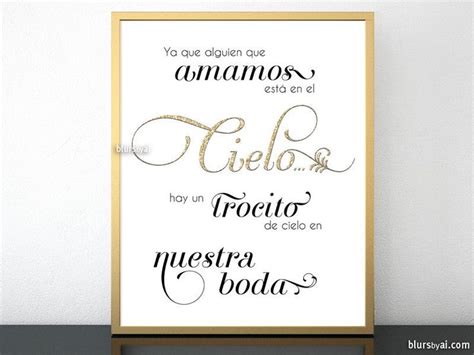 Wedding Memorial Sign In Spanish Ya Que Alguien Que Amamos Est En El