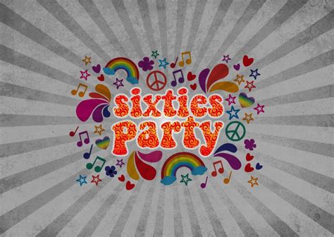 Einladung Zum Geburtstag Sixties Party Send A Smile