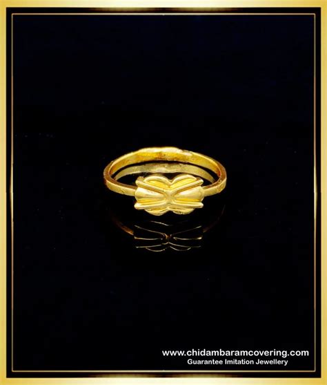 Buy Original Five Metal Daily Use Ring Design Plain 1 Gram Gold Ring Online