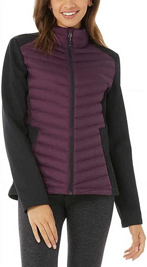 32 Degrees Womens Mixed Media Jacket Potent Purples