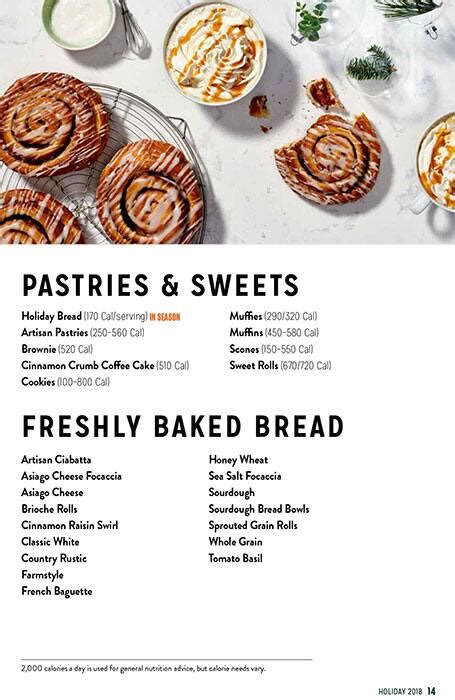 Menu at Panera Bread cafe, Mississauga, 55 Square One Dr Unit #1