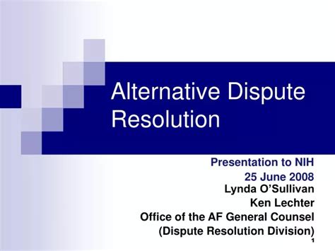 Ppt Alternative Dispute Resolution Powerpoint Presentation Free