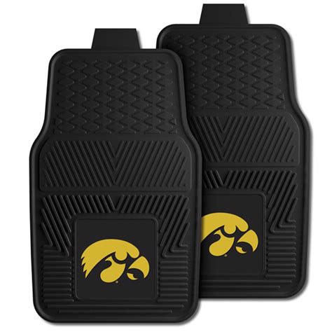 Fanmats 27x17in Vinyl Front Car Floor Mat 2 Piece Set Ncaa Iowa Hawkeyes