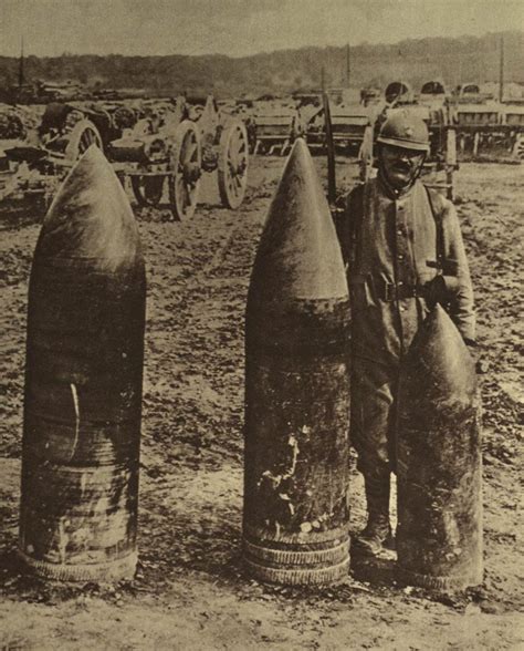 French artillery shells: 420 mm, 360 mm, 305 mm, WW1 : r/MilitaryPorn