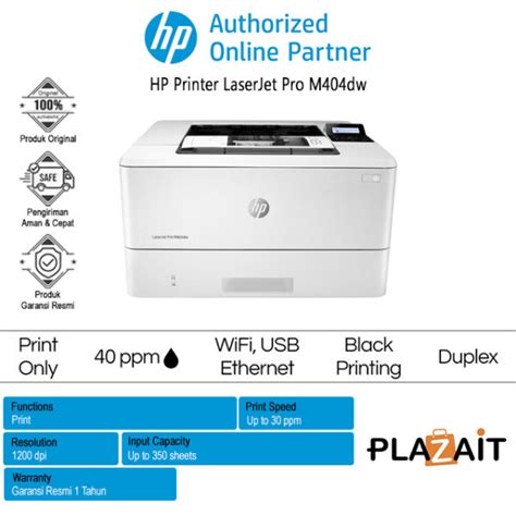 Printer Hp Laserjet Pro M404dw Plaza It