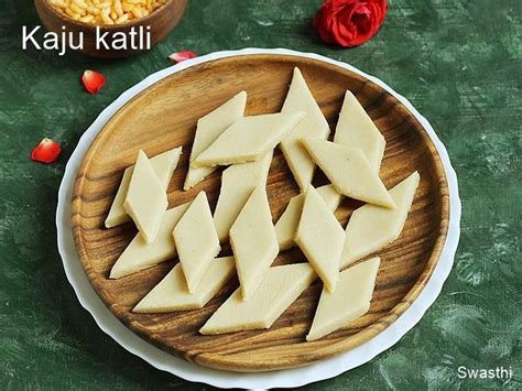 Kaju Katli Recipe (Kaju Barfi) - Swasthi's Recipes