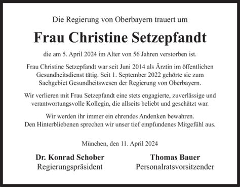 Traueranzeigen Von Christine Setzepfandt Trauer Merkur De