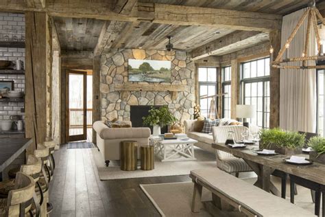 Rustic Lake House Design - Luck, WI - O'Hara Interiors