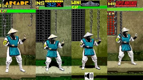 Mortal Kombat Raiden Comparison Arcade Vs X Vs Snes Vs Megadrive