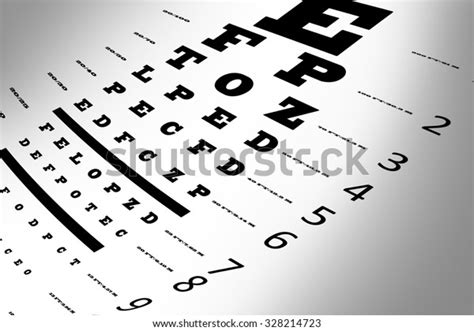 Eye Sight Test Chart Multiple Lines Stock Illustration