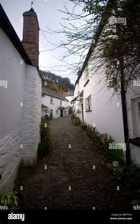 Clovelly Devon Uk Cobbled Streets Stock Photo Alamy