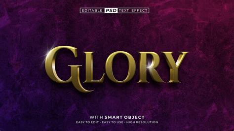 Premium Psd Glory Text Effect Editable 3d Text Style