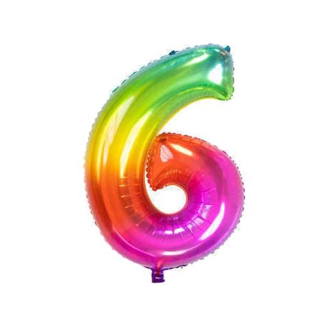 Palloncino Numero Arcobaleno Da Cm Folat Per