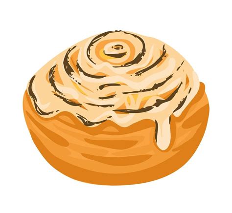 Cinnabon roll cake 12507256 Vector Art at Vecteezy